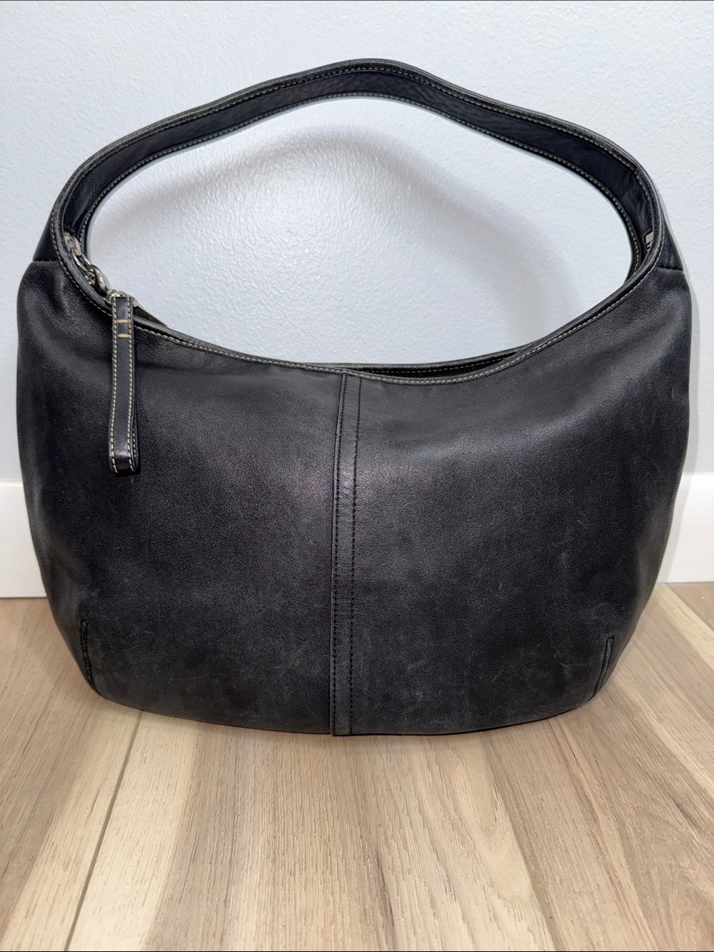Coach Vintage Ergo slouchy black leather shoulder hobo bag